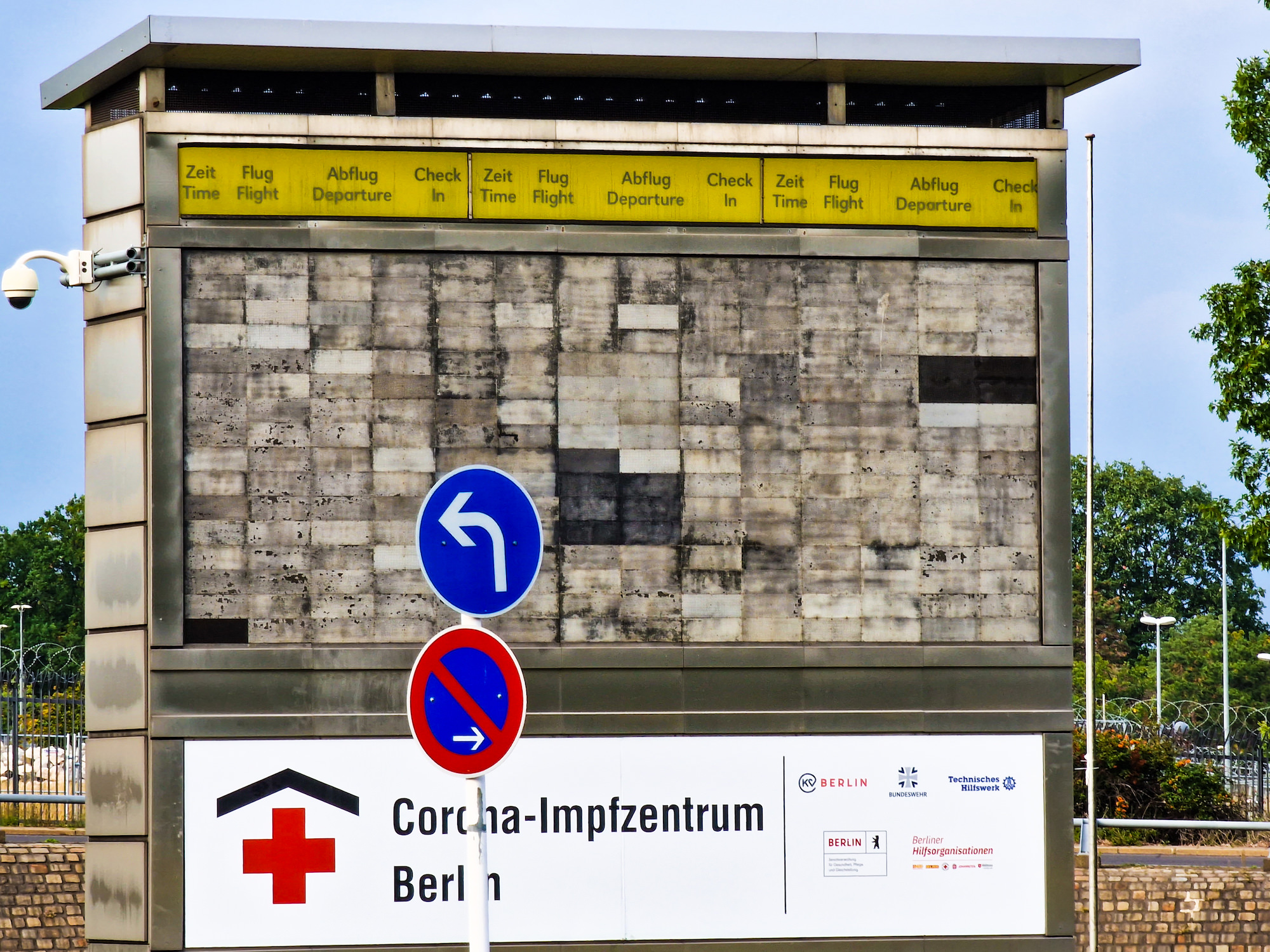 Demontierte Abflugtafel